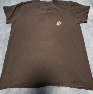 Black T Shirt With Rose Size Medium